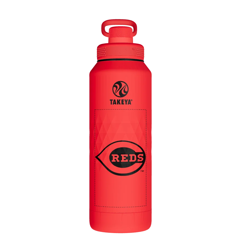 Takeya Sport Water Bottle - 40oz Crimson Spout - Model 51349-TAKEYA-SPORT-WATER-BOTTLE-CUSTOMIZED-333-40OZ-CRIMSON-SPOUT
