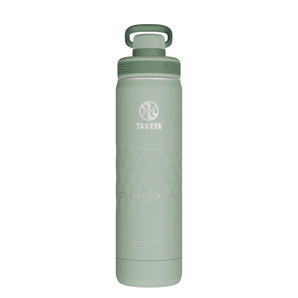 Takeya Sport Water Bottle - 22oz Eucalyptus Spout - Model 51318-TAKEYA-SPORT-WATER-BOTTLE-CUSTOMIZED-323-22OZ-EUCALYPTUS-SPOUT