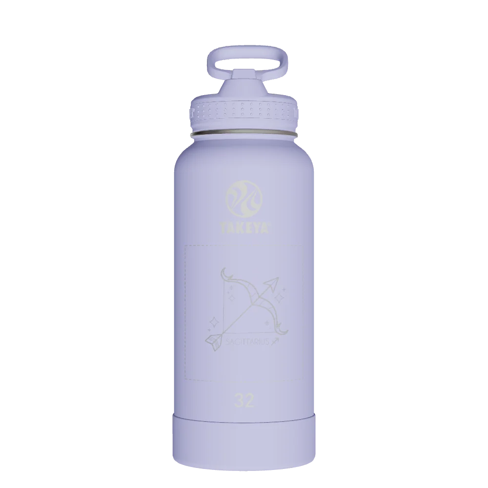 Takeya Actives Water Bottle With Straw Lid - 32oz Lavender Field