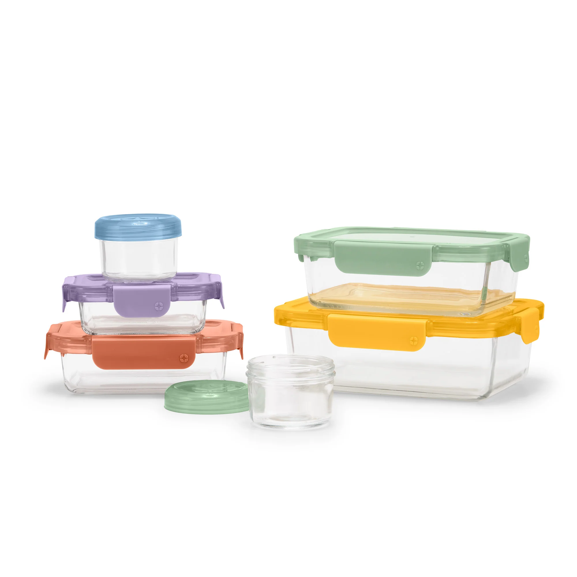 Ello Color Lock® Glass 12pc Mixed Meal Prep Set