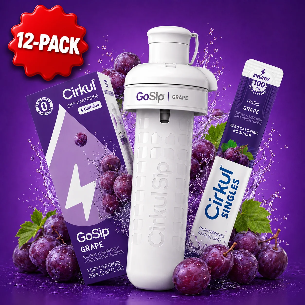 Cirkul 12-Pack GoSip® Grape + FREE 12-Pack