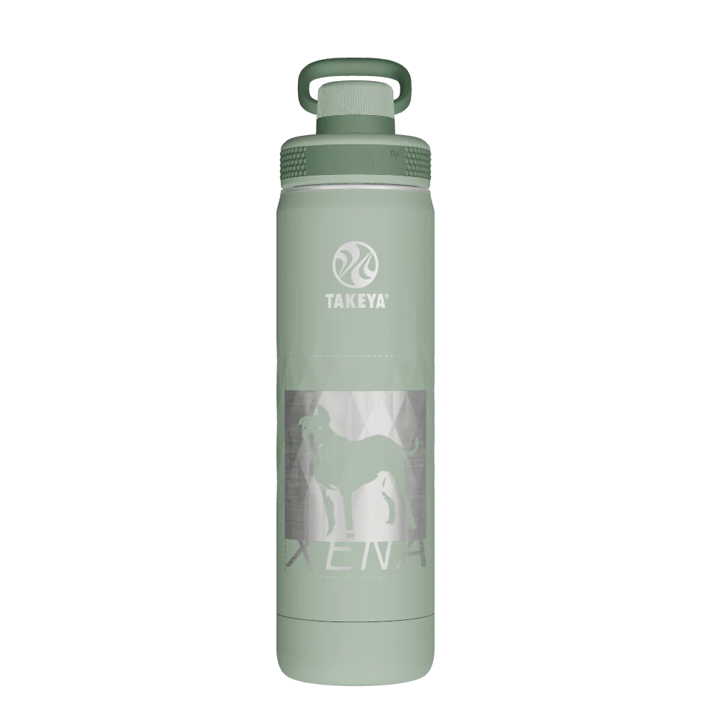 Takeya Sport Water Bottle - 22oz Eucalyptus Spout - Model 51318-TAKEYA-SPORT-WATER-BOTTLE-CUSTOMIZED-108-22OZ-EUCALYPTUS-SPOUT