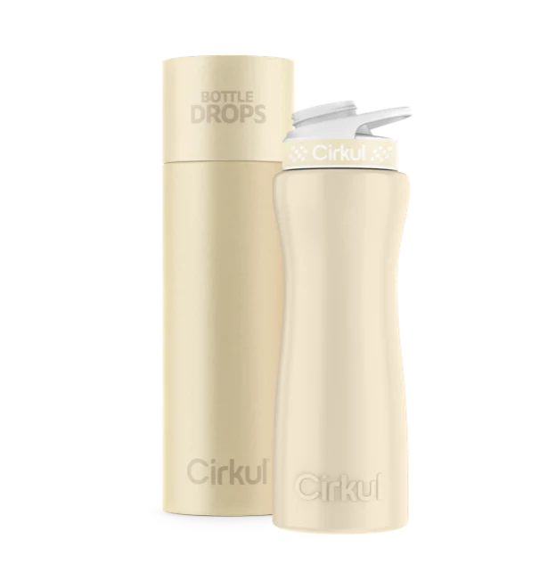 Cirkul Limited Edition: 22oz. Cream Stainless Steel Bottle & Lid