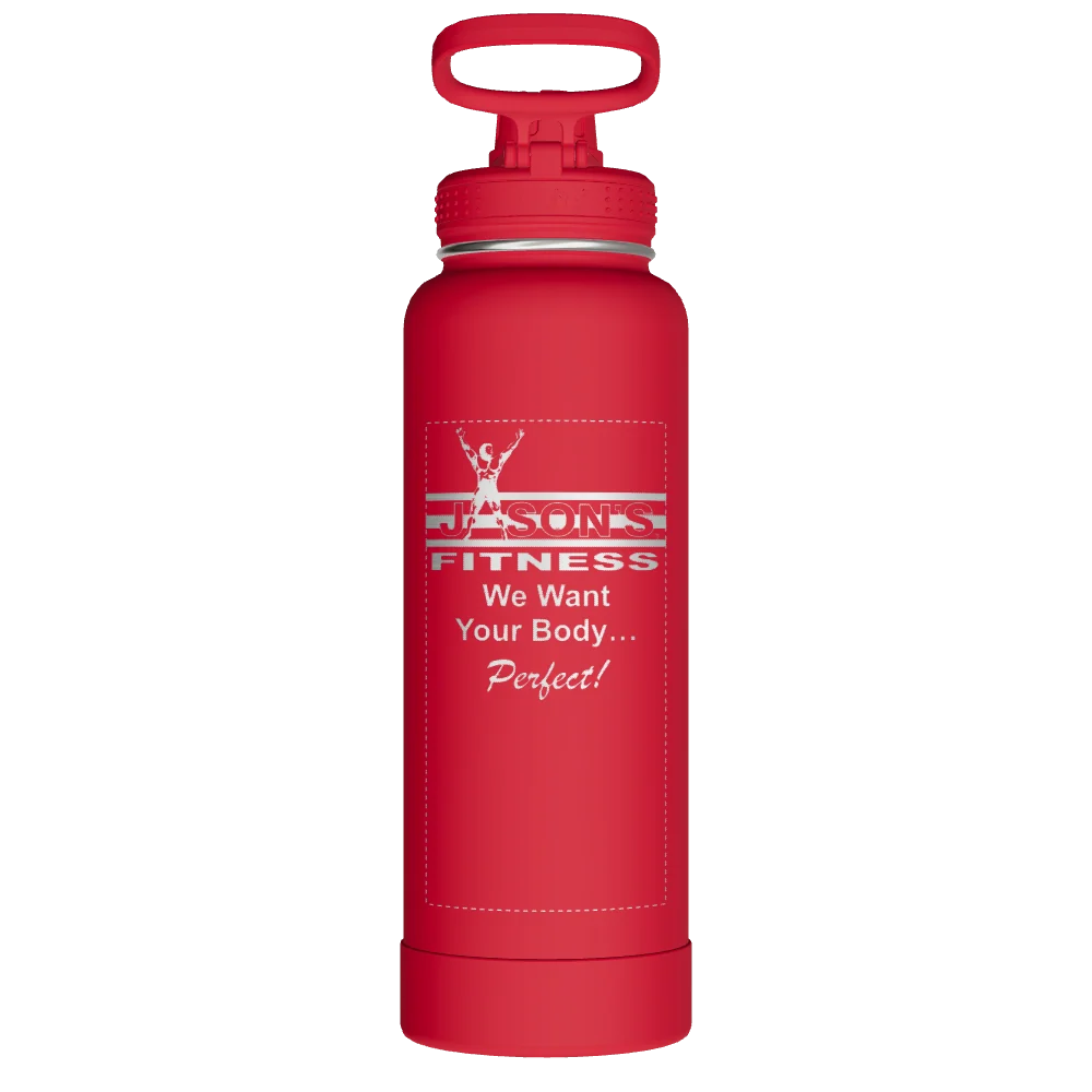 Takeya Actives Water Bottle With Spout Lid - 40oz Watermelon - Model 51005-TAKEYA-ACTIVES-WATER-BOTTLE-WITH-SPOUT-LID-CUSTOMIZED-300-40OZ-WATERMELON