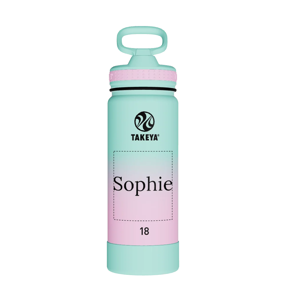 Takeya Actives Water Bottle With Straw Lid - 18oz Ombre Dream - Model 51392-TAKEYA-ACTIVES-WATER-BOTTLE-WITH-STRAW-LID-CUSTOMIZED-42-18OZ-OMBRE-DREAM