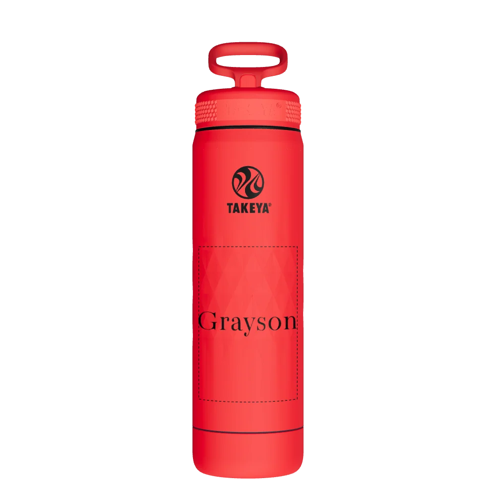 Takeya Sport Water Bottle - 22oz Crimson Straw - Model 51325-TAKEYA-SPORT-WATER-BOTTLE-CUSTOMIZED-347-22OZ-CRIMSON-STRAW