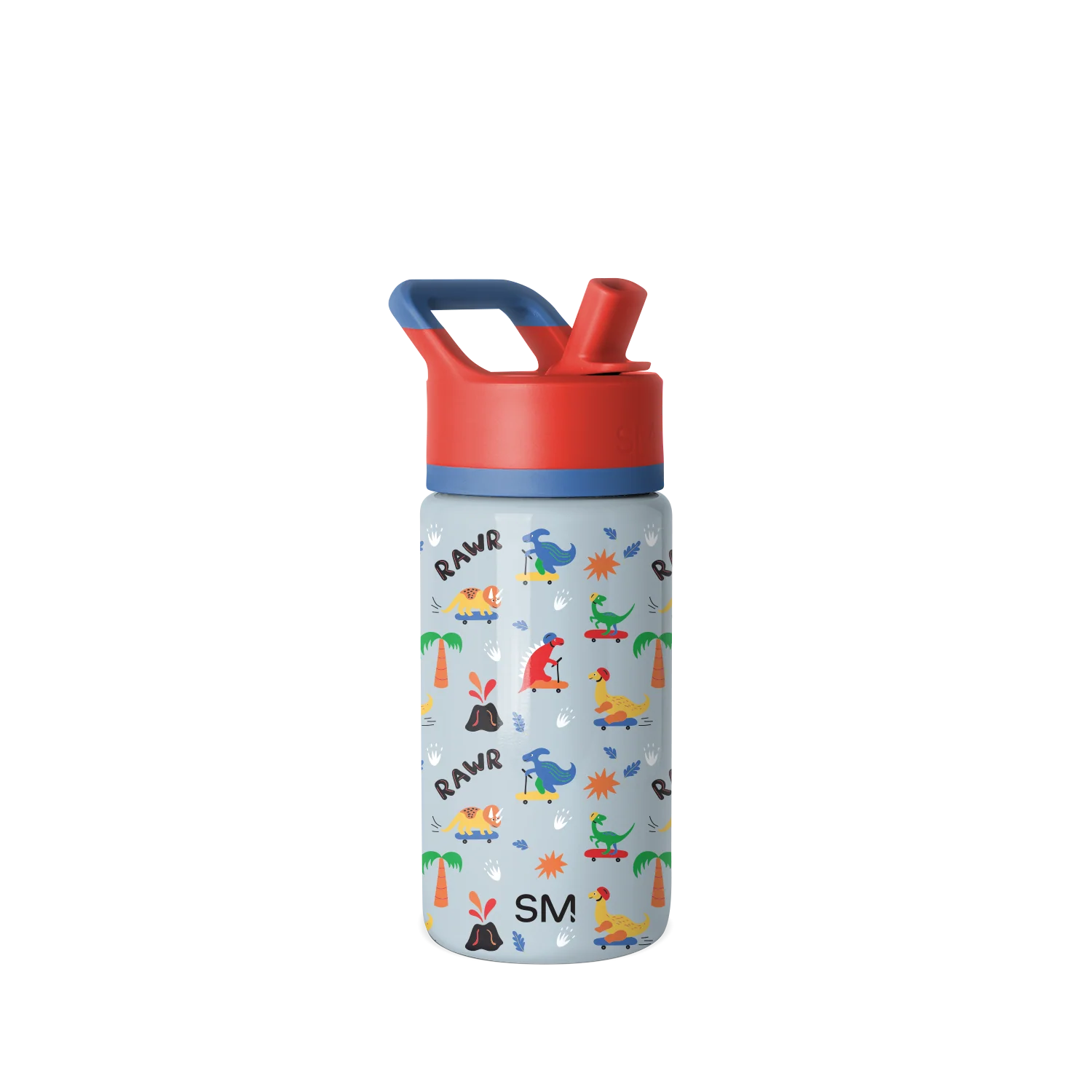 Simple Modern Summit Kids Water Bottle with Straw Lid - 14oz Rad Dino
