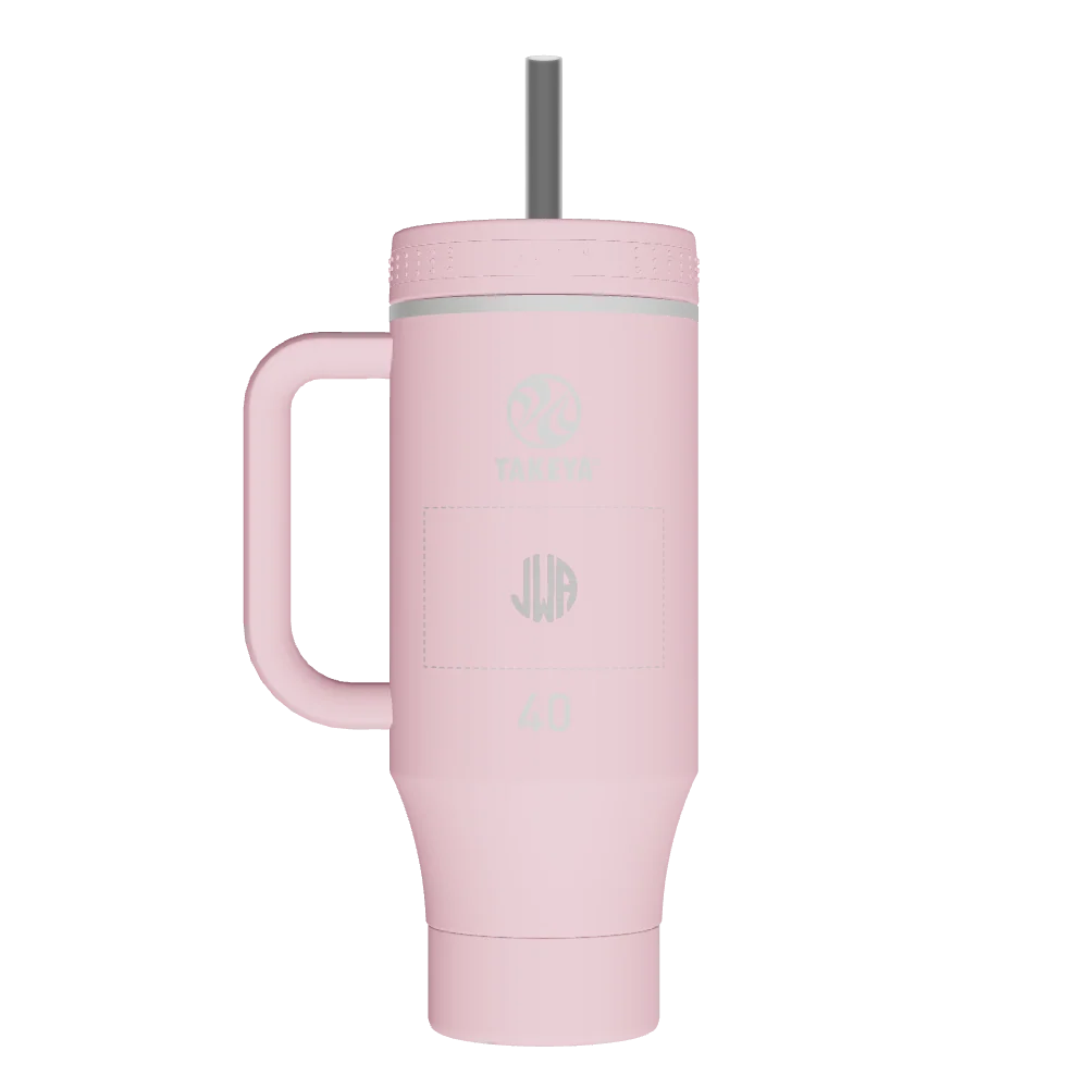 Takeya Straw Tumbler With Handle - 40oz Blush - Model 52488-TAKEYA-STRAW-TUMBLER-WITH-HANDLE-CUSTOMIZED-4-40OZ-BLUSH