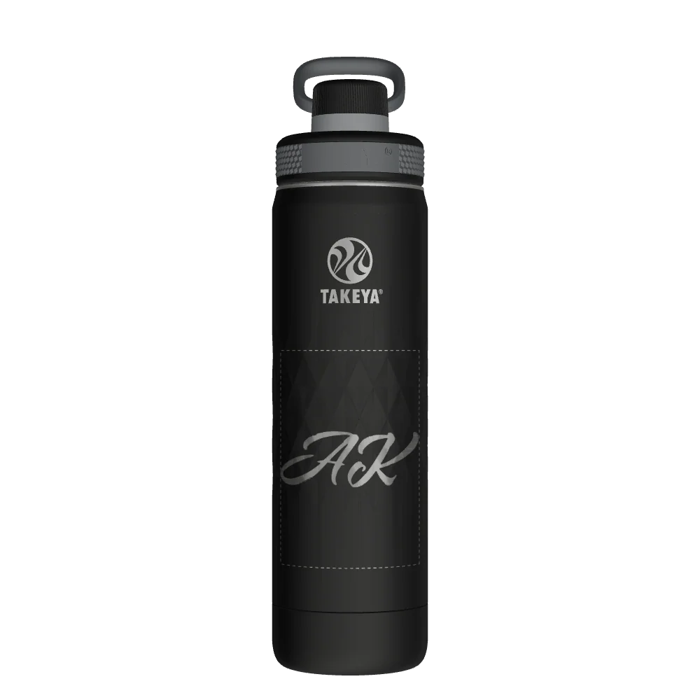 Takeya Sport Water Bottle - 22oz Obsidian Spout - Model 51315-TAKEYA-SPORT-WATER-BOTTLE-CUSTOMIZED-8-22OZ-OBSIDIAN-SPOUT