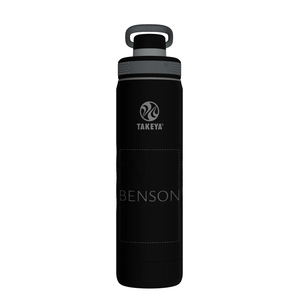 Takeya Sport Water Bottle - 22oz Obsidian Spout - Model 51315-TAKEYA-SPORT-WATER-BOTTLE-CUSTOMIZED-93-22OZ-OBSIDIAN-SPOUT