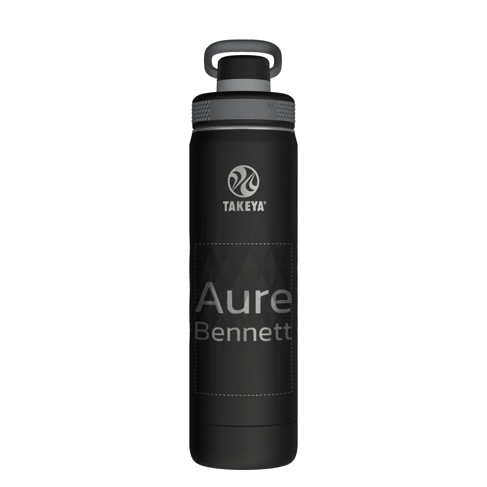 Takeya Sport Water Bottle - 22oz Obsidian Spout - Model 51315-TAKEYA-SPORT-WATER-BOTTLE-CUSTOMIZED-65-22OZ-OBSIDIAN-SPOUT