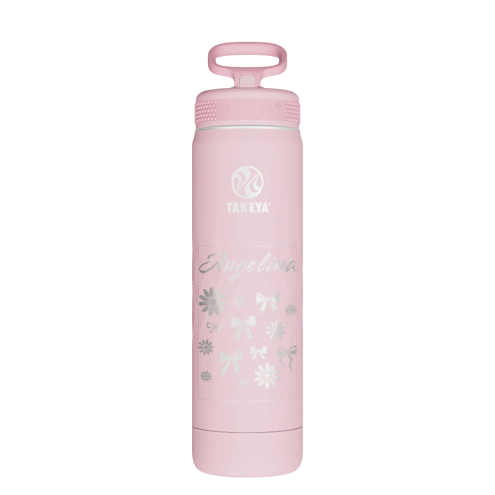 Takeya Sport Water Bottle - 22oz Peony Straw - Model 51329-TAKEYA-SPORT-WATER-BOTTLE-CUSTOMIZED-267-22OZ-PEONY-STRAW
