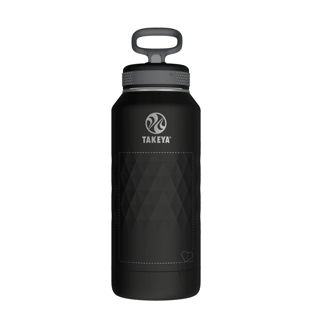 Takeya Sport Water Bottle - 32oz Obsidian Straw - Model 51339-TAKEYA-SPORT-WATER-BOTTLE-CUSTOMIZED-318-32OZ-OBSIDIAN-STRAW