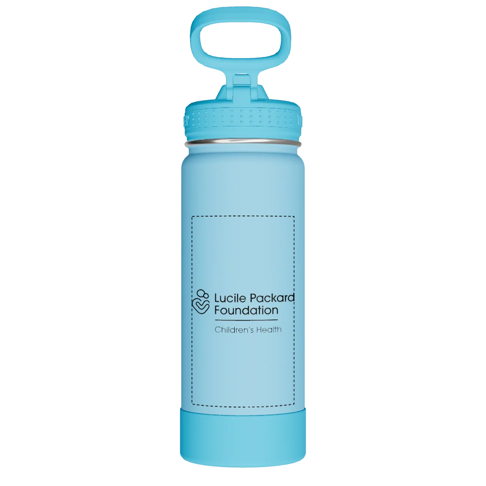 Takeya Actives Kids Glow In The Dark Water Bottle With Straw Lid - 18oz Glow Worm Blue - Model 51077-TAKEYA-ACTIVES-KIDS-GLOW-IN-THE-DARK-WATER-BOTTLE-WITH-STRAW-LID-CUSTOMIZED-11-18OZ-GLOW-WORM-BLUE