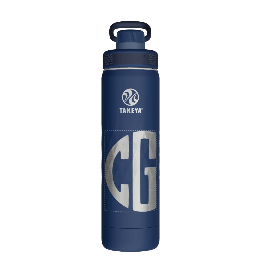 Takeya Sport Water Bottle - 22oz Indigo Spout - Model 51316-TAKEYA-SPORT-WATER-BOTTLE-CUSTOMIZED-51-22OZ-INDIGO-SPOUT