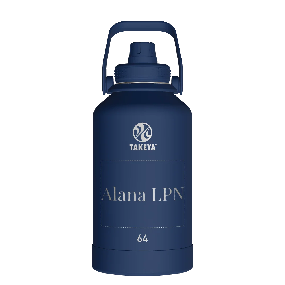 Takeya Actives Water Bottle With Spout Lid - 64oz Midnight