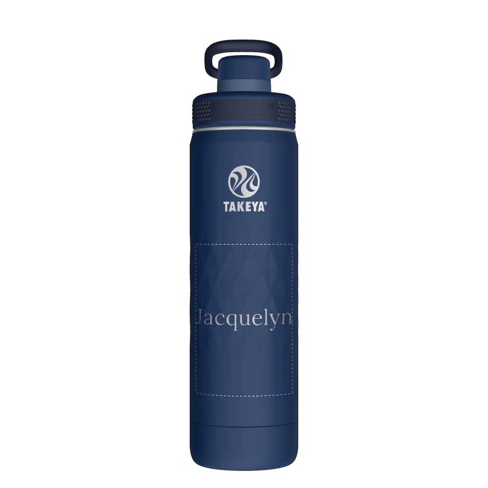Takeya Sport Water Bottle - 22oz Indigo Spout - Model 51316-TAKEYA-SPORT-WATER-BOTTLE-CUSTOMIZED-332-22OZ-INDIGO-SPOUT