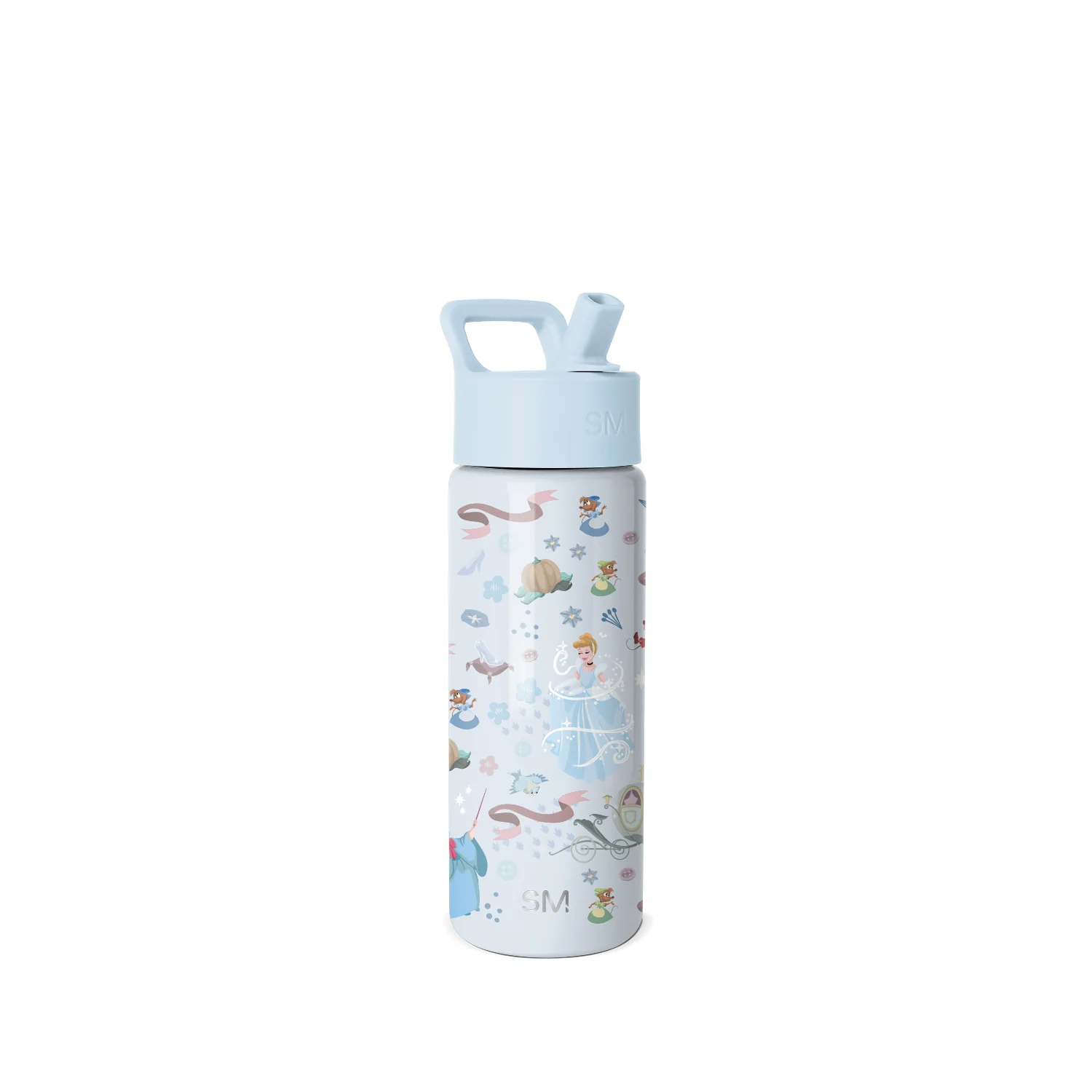 Simple Modern Summit Kids Water Bottle with Straw Lid - 18oz Cinderella Floral Wishes