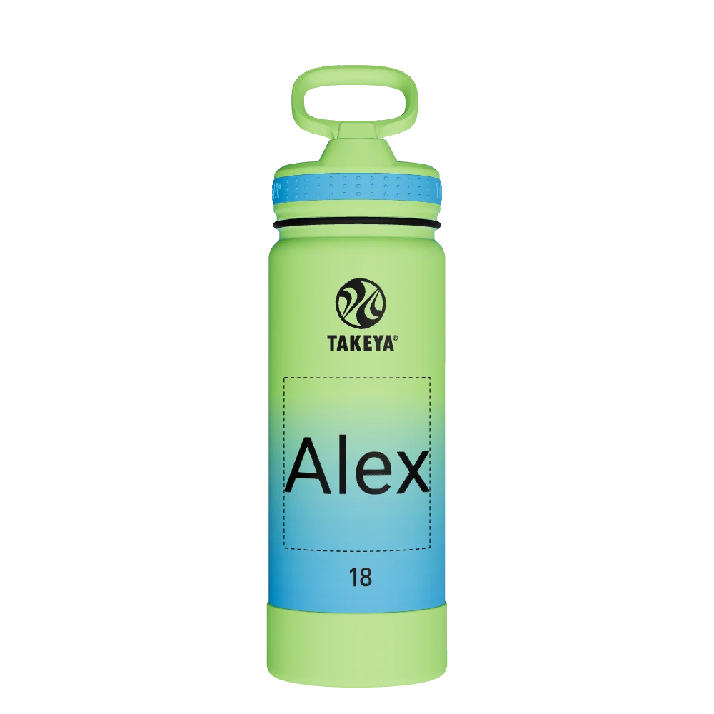 Takeya Actives Water Bottle With Straw Lid - 18oz Ombre Excitement