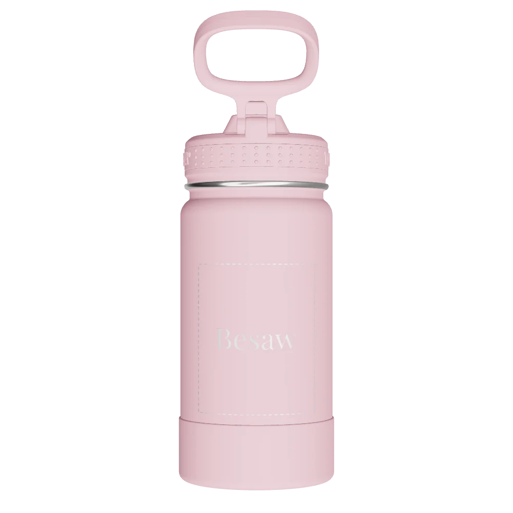Takeya Actives Kids Water Bottle With Straw Lid - 14oz Blush - Model 51141-TAKEYA-ACTIVES-KIDS-WATER-BOTTLE-WITH-STRAW-LID-CUSTOMIZED-24-14OZ-BLUSH